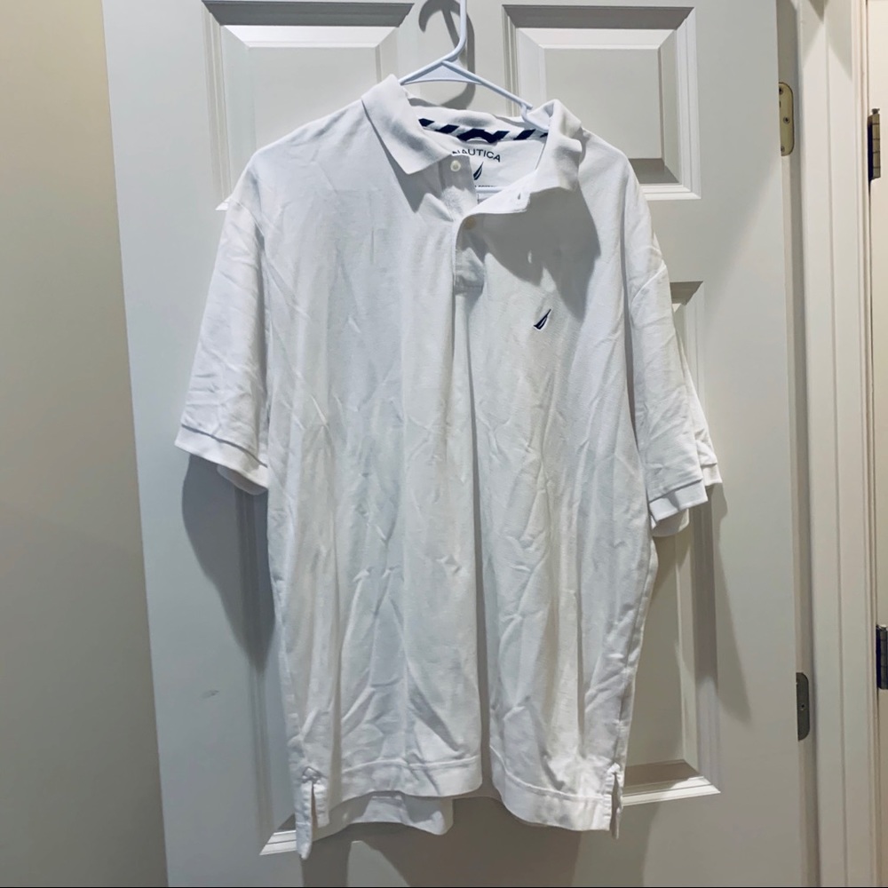 White Nautica Polo style short sleeve shirt xl